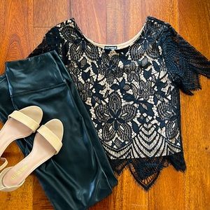 Express Lacey Crop Top